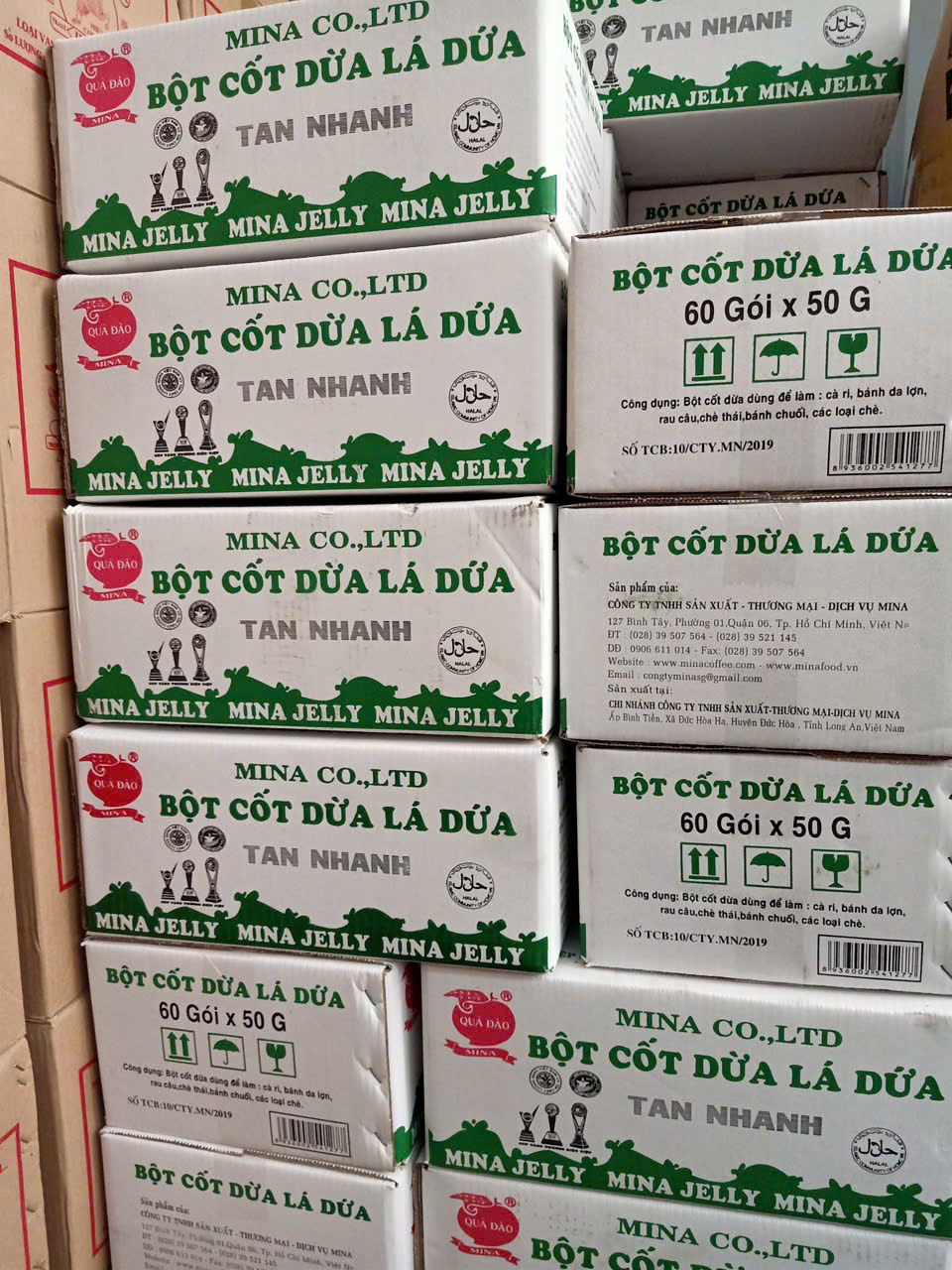 Bột cốt dừa lá dứa Mina tại kho Đồng Bằng